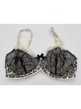 Mimi Holliday Bra Sine qua Damaris Lace Underwire Cream Black Animal Print 32E